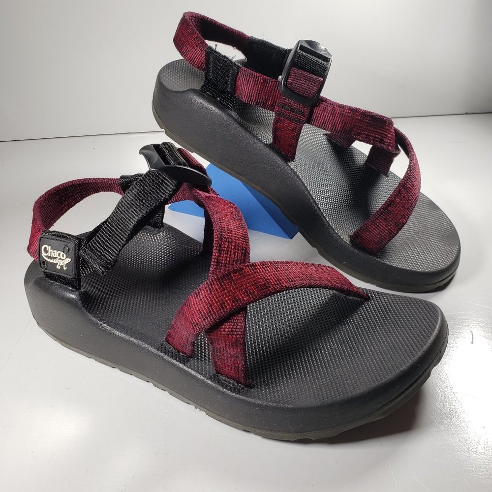 Chaco Z 1 Classic Deep Red Strappy Sandal Size 7W